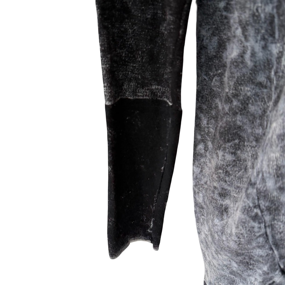 Sloane Rouge Sweater Womens Medium Gray Black Mineral Wash Long Sleeve Tunic Top - Picture 5 of 14